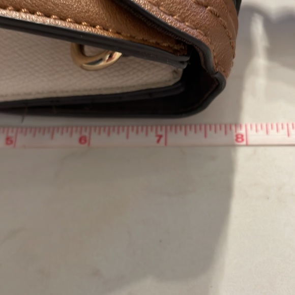 Aldo cream and brown purse with single handle - Picture 13 of 14